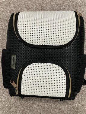 Used Light+Nine School Back Pack-black and white.